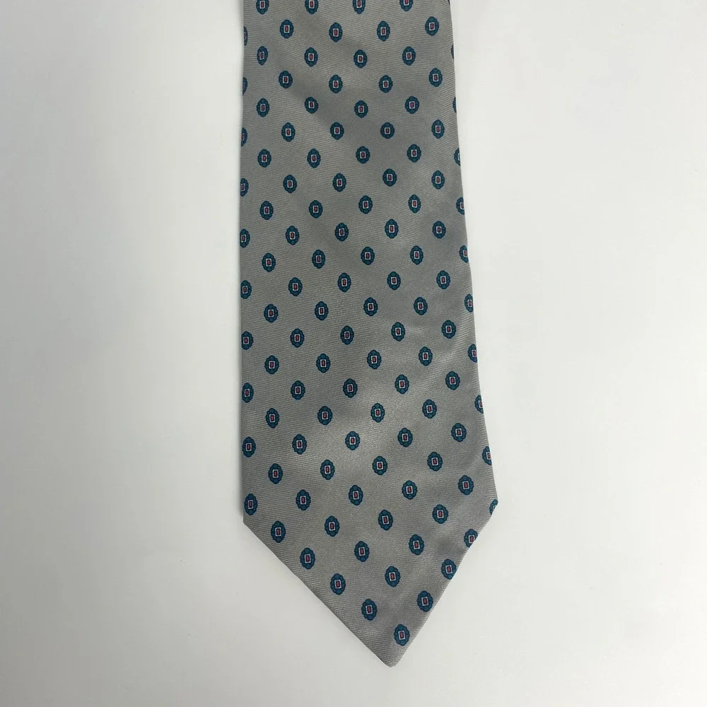 Vintage Frederick & Nelson Necktie‎ Men Gray Dots 3